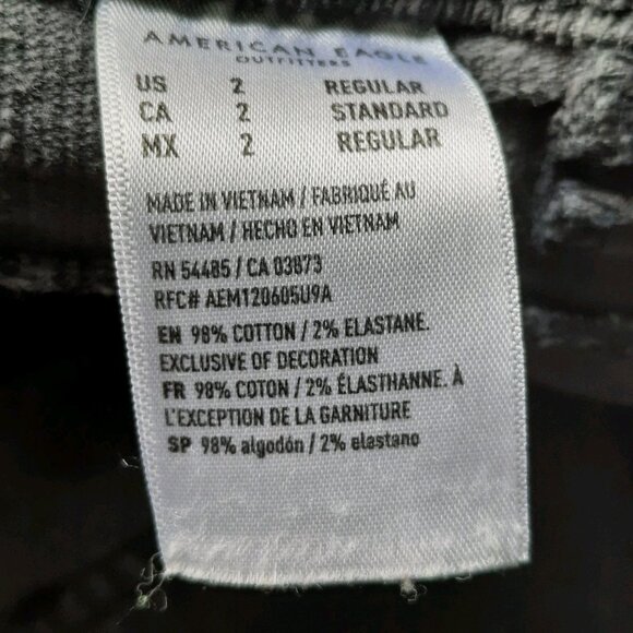 American Eagle Pants Womens 2 Gray Super Hi-Rise Flare Sailor Trouser Boho Cords - Picture 6 of 12